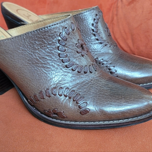 Jack Rogers Marley Leather Mule Slide Chestnut Brown Size 7.5 - Picture 2 of 10
